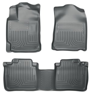 Toyota Camry Floor Liners - Front + Rear - Husky Liners - WeatherBeater - Gray - 2012